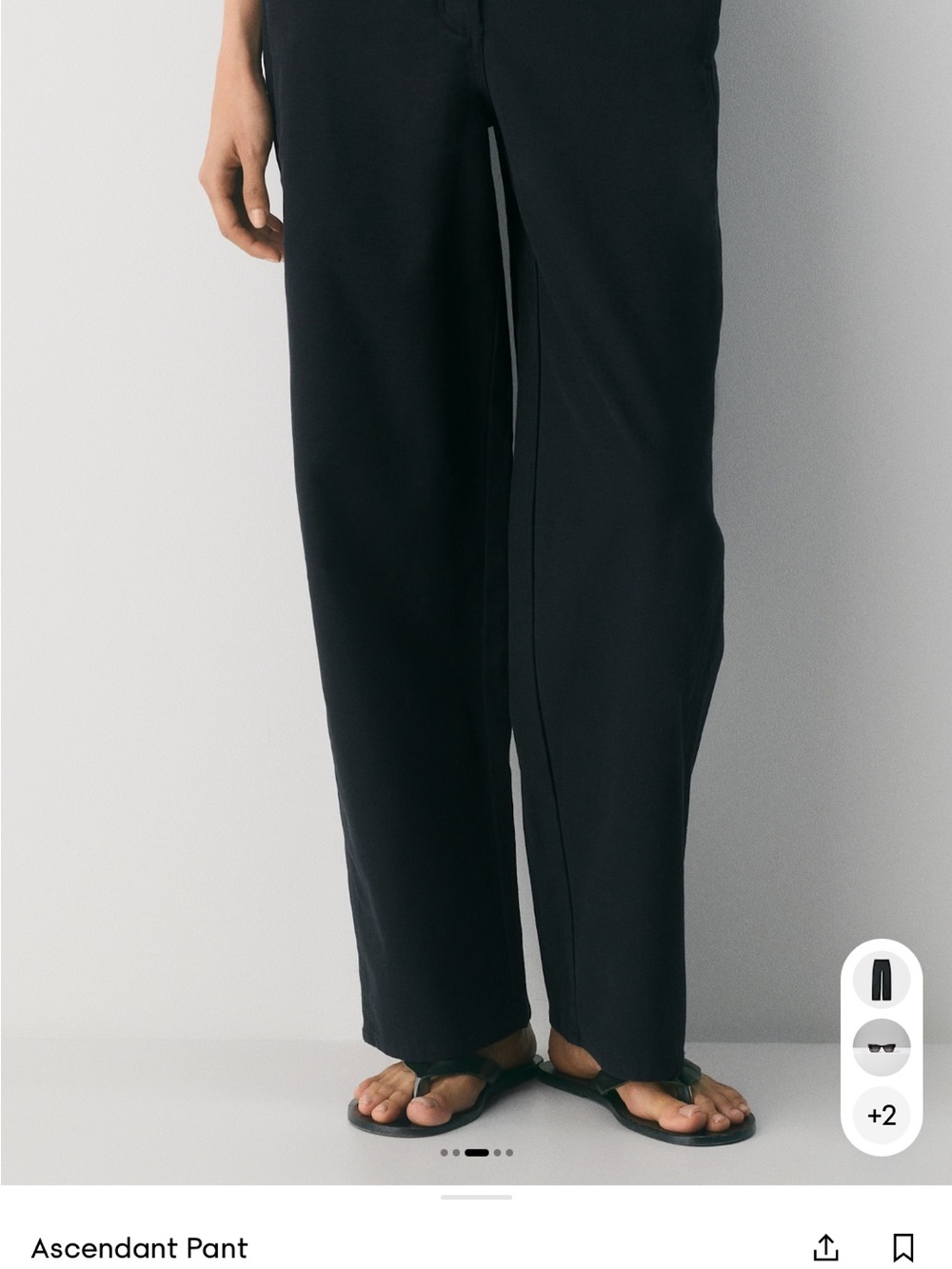 Wilfred Black Straight-Leg Pants